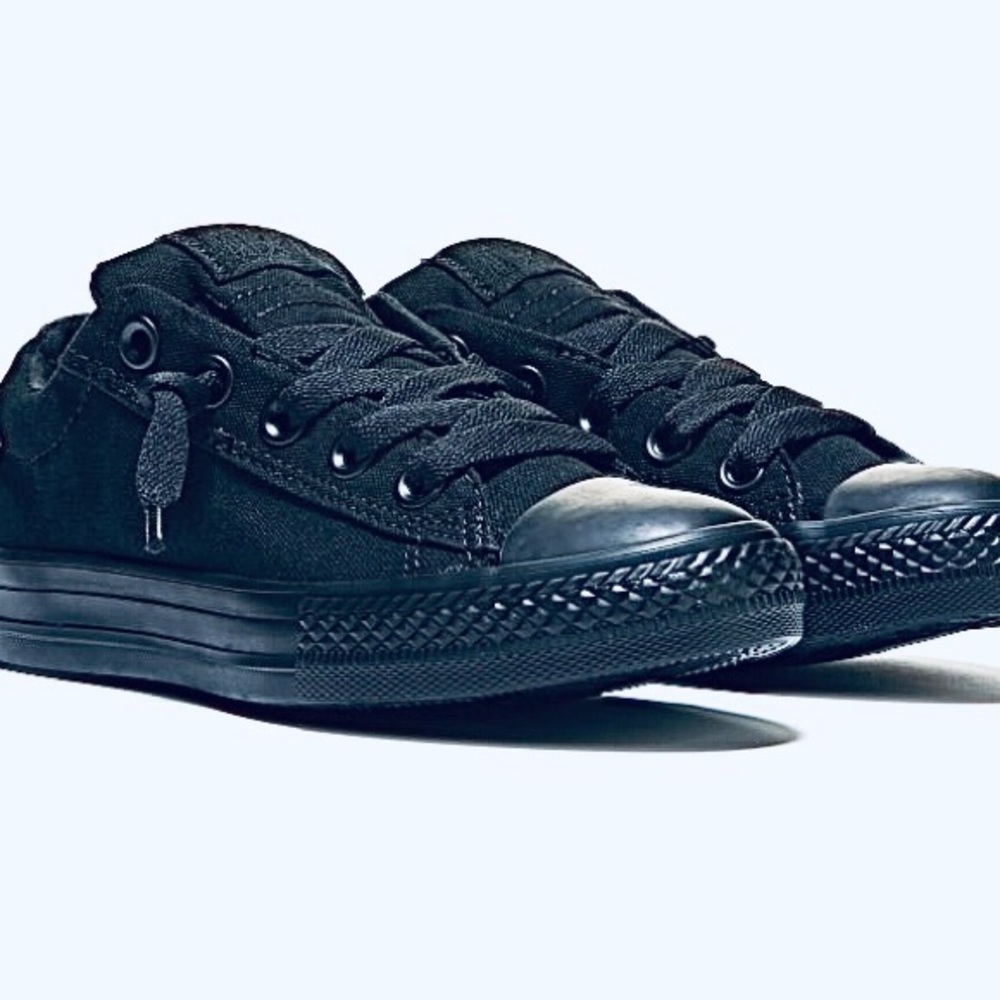 All Black Low Top Converse